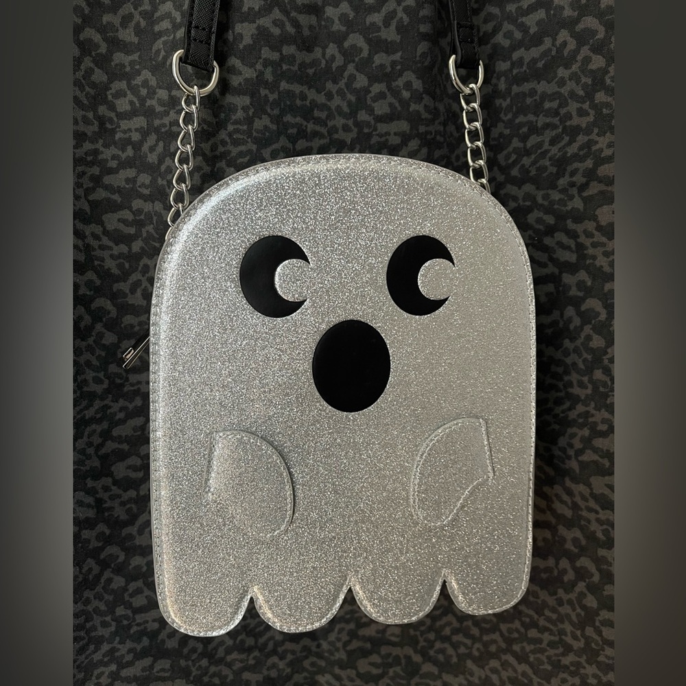NWT Viral Glitter Ghost crossbody purse Halloween